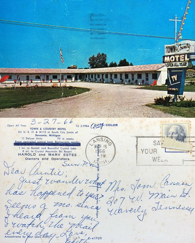 Town & Country Motel (Town and Country Motel, Windward Motel) - Vintage Postcard 1 (newer photo)